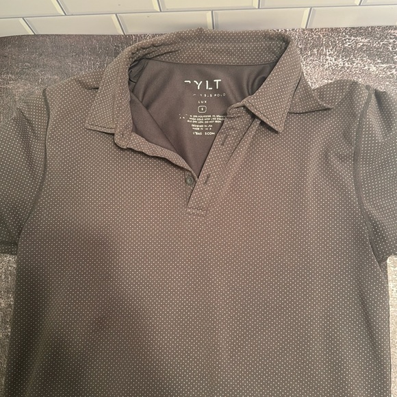 Bylt Basics gray polka dot polo - Picture 1 of 2